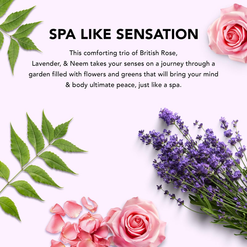 Botanic Hearth Relax & Renew Body Wash Set â€“ British Rose, Lavender & Calendula Neem, Travel-Size 3-Pack, Gentle Cleansing Shower Gel â€“ 4 fl oz Each - Image 4