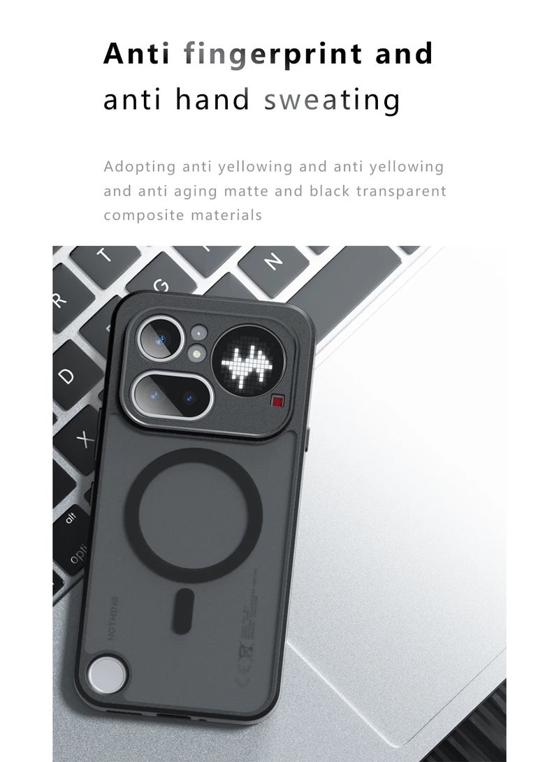 Wechdo Nothing Phone 4a Pro Magnetic Case - Shockproof Translucent Matte Cover with Camera Protection - Image 3