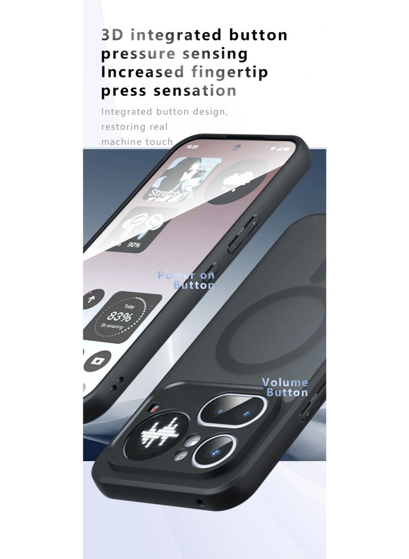 Wechdo Nothing Phone 4a Pro Magnetic Case - Shockproof Translucent Matte Cover with Camera Protection - Image 4