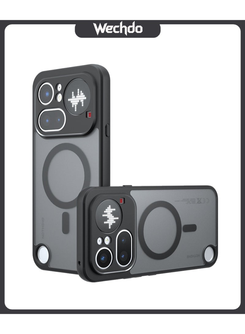 Wechdo Nothing Phone 4a Pro Magnetic Case - Shockproof Translucent Matte Cover with Camera Protection - Image 1