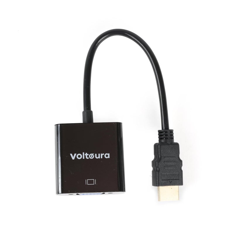 VOLTAURA Adapter with 1080P Support - Active Converter for Projectors, Monitors, Laptops, Tablets, and PCs - HDMI to VGA, USB-C to VGA, Compatible with 1080P Displays, Plug & Play - Image 1