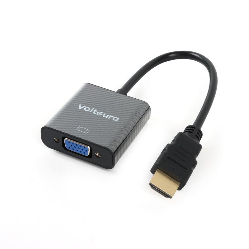 VOLTAURA Adapter with 1080P Support - Active Converter for Projectors, Monitors, Laptops, Tablets, and PCs - HDMI to VGA, USB-C to VGA, Compatible with 1080P Displays, Plug & Play - Image 2