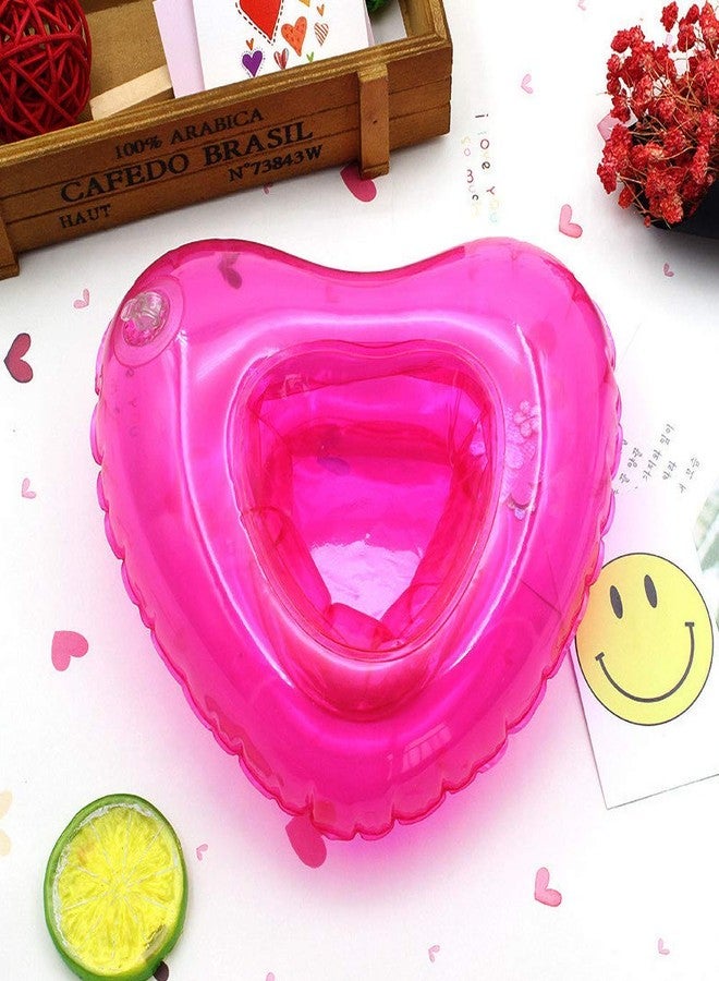 iShyan Inflatable Drink Holder 3 Pack Heart Drink Pool Floats Cup Holders for Summer Pool Party, Variety Shape to Choose - Image 2