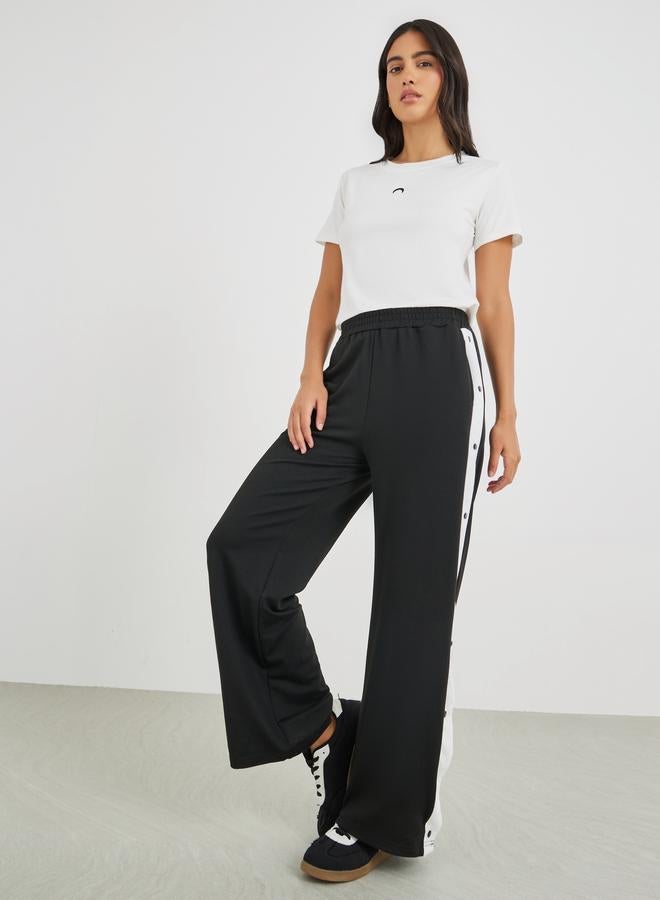 Styli Studded Side Panel Wide Leg Joggers - Image 2