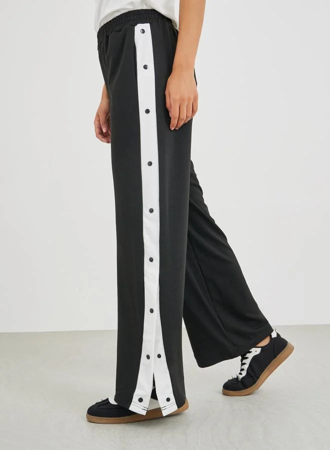 Styli Styli Studded Side Panel Wide Leg Joggers