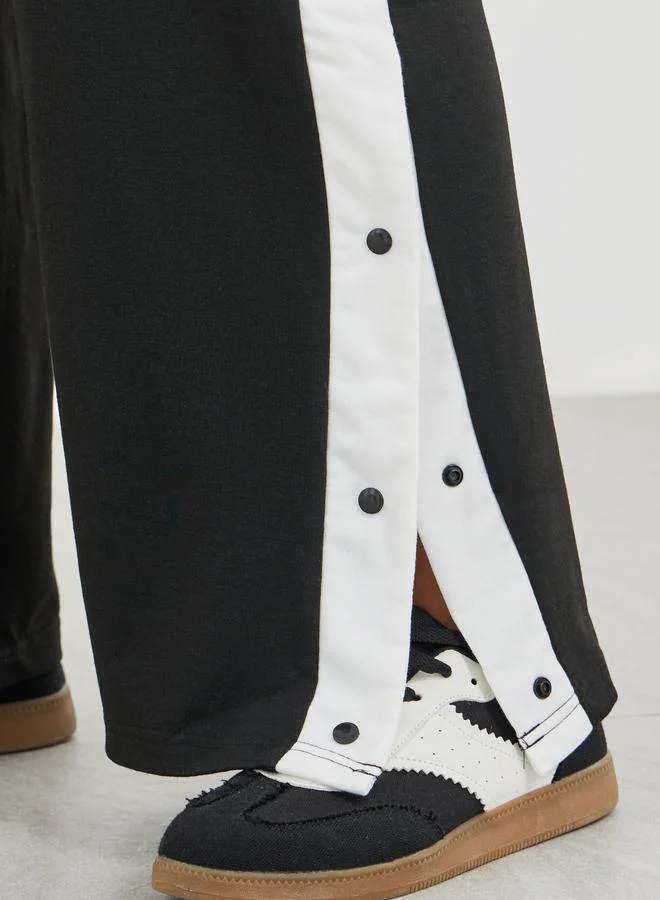 Styli Styli Studded Side Panel Wide Leg Joggers