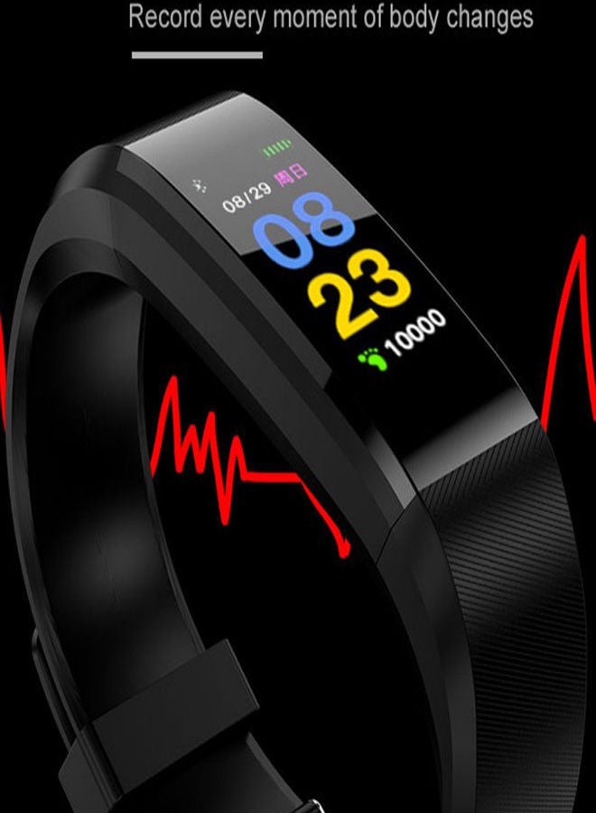 NIBEMINENT ID115 Sport Pedometer Fitness Tracker Black - Image 2