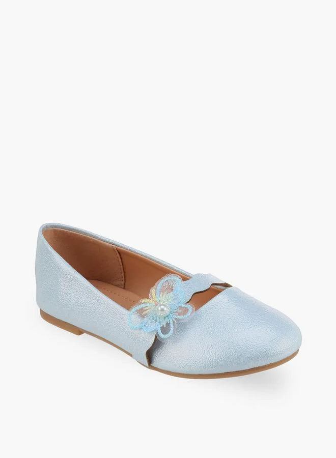 Flora Bella By Shoexpress Flora Bella Girls Butterfly Embellished Ballerina Shoes