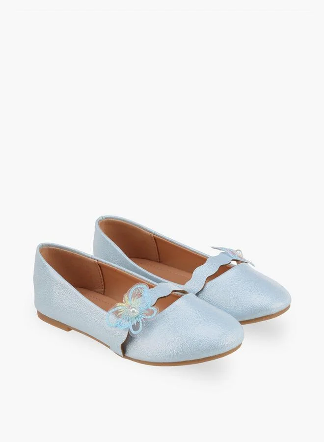 Flora Bella By Shoexpress Flora Bella Girls Butterfly Embellished Ballerina Shoes