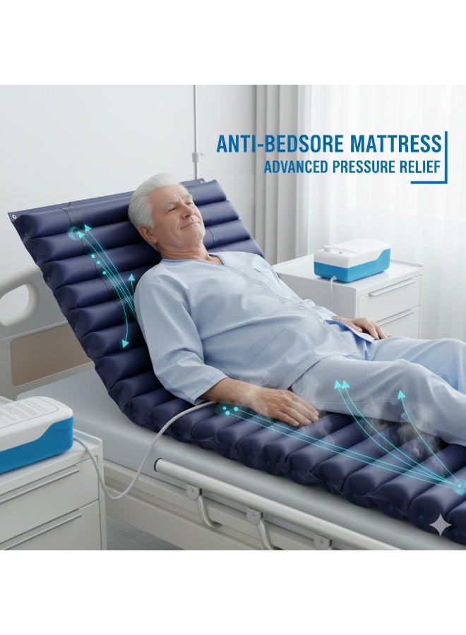 HT Alternating air medical mattress – balanced pressure distribution for daily patient comfort against bedsores – waterproof medical PVC and easy to clean - Image 4