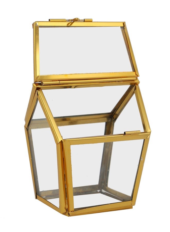 فوي دروب صندوق مجوهرات شفاف على شكل منزل من Voidrop، مثالي لخواتم الزفاف والخطوبة، منظم مجوهرات زجاجي، علبة عرض للأقراط والخواتم والقلائد والأساور، هدية للنساء والفتيات. - Image 4