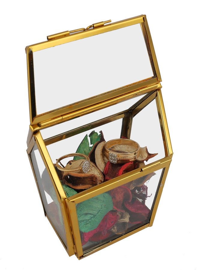 فوي دروب صندوق مجوهرات شفاف على شكل منزل من Voidrop، مثالي لخواتم الزفاف والخطوبة، منظم مجوهرات زجاجي، علبة عرض للأقراط والخواتم والقلائد والأساور، هدية للنساء والفتيات. - Image 2