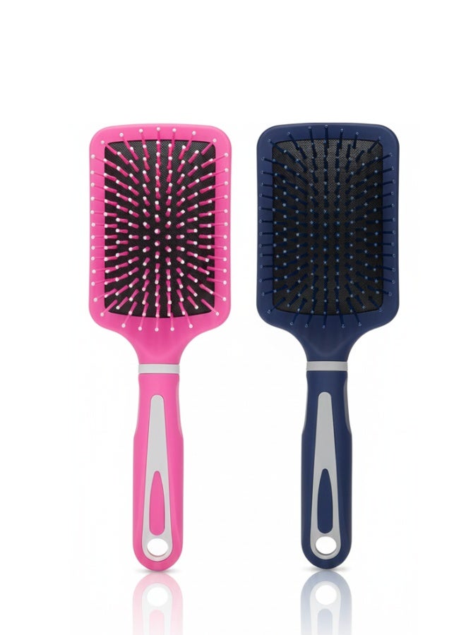 Compact Hair Brush with Mirror – Gentle Detangling Brush for Wet & Dry Hair,Flexible Cushion Base, Comfortable Grip, Suitable for All Hair Types - Image 4