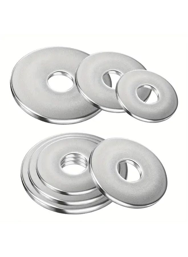 12 Pcs M6 x 16mm Stainless Steel Flat Washers Thickened Anti Rust Hardware Fasteners - Image 1