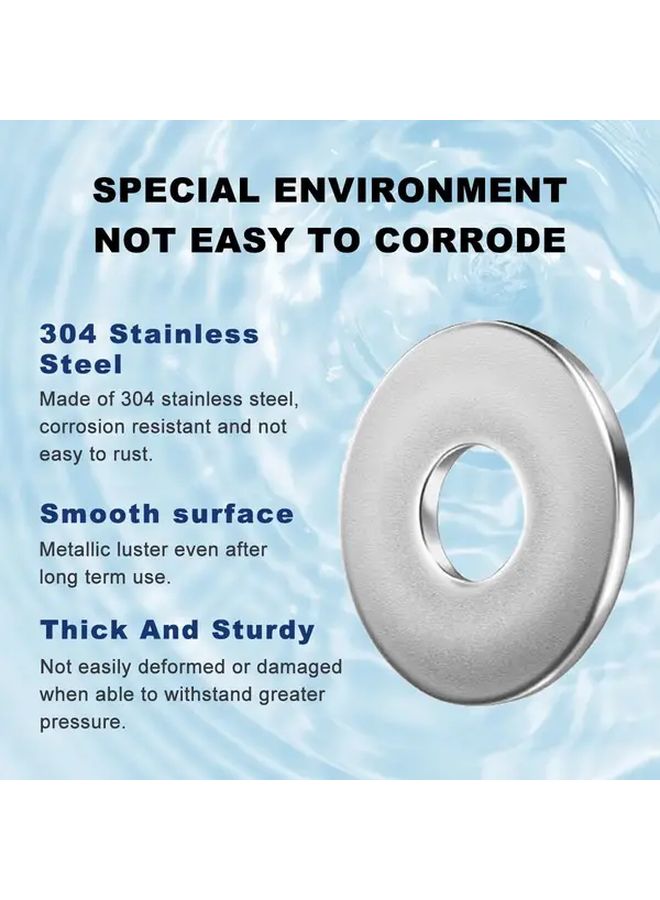 12 Pcs M6 x 16mm Stainless Steel Flat Washers Thickened Anti Rust Hardware Fasteners - Image 4