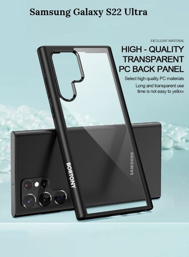Samsung S22 Ultra Case Clear Cover for Samsung Galaxy S22 Ultra Thin Soft Silicone Edges Slim  Transparent Hard Back Cover Protective Phone Case Anti-Yellowing Phone Case for Galaxy S22 Ultra 6.8 Inch