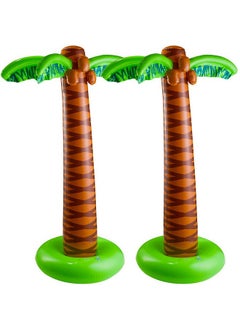 Kicko Kicko Inflatable Palm Tree, Pack of 2-66-Inch Giant Tropical Inflatable Trees - Hawaiian Party Decorations, Beach Luau, or Pool Decor - Fun Palm Tree Props for Birthday Parties and Outdoor Events  - Image 1