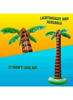 Kicko Kicko Inflatable Palm Tree, Pack of 2-66-Inch Giant Tropical Inflatable Trees - Hawaiian Party Decorations, Beach Luau, or Pool Decor - Fun Palm Tree Props for Birthday Parties and Outdoor Events  - Image 4
