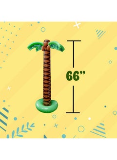 Kicko Kicko Inflatable Palm Tree, Pack of 2-66-Inch Giant Tropical Inflatable Trees - Hawaiian Party Decorations, Beach Luau, or Pool Decor - Fun Palm Tree Props for Birthday Parties and Outdoor Events  - Image 3