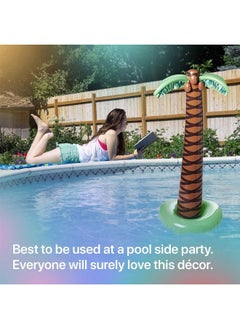 Kicko Kicko Inflatable Palm Tree, Pack of 2-66-Inch Giant Tropical Inflatable Trees - Hawaiian Party Decorations, Beach Luau, or Pool Decor - Fun Palm Tree Props for Birthday Parties and Outdoor Events  - Image 5