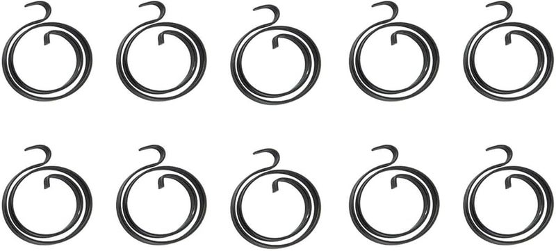 Matt Black Zinc Coated Door Handle Lever Latch Replacement Springs 1 2mm Thick 10 Pack - Image 1
