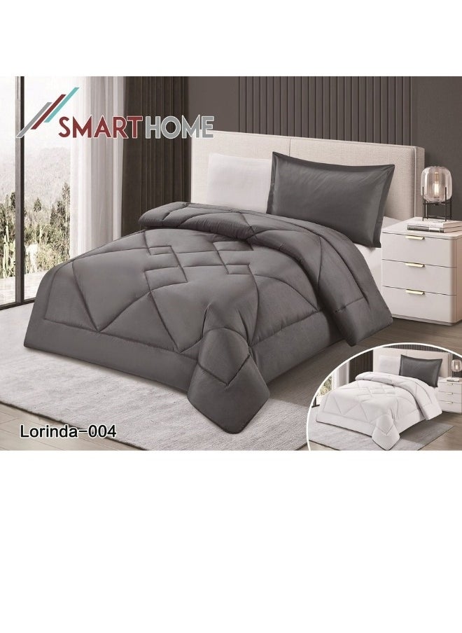 SMART HOME Comforter set, double-sided mattress consisting of 4 pieces, comforter 4 pieces, 100% microfiber, comforter size 180*230  bedsheet size is 160*200  - Image 1