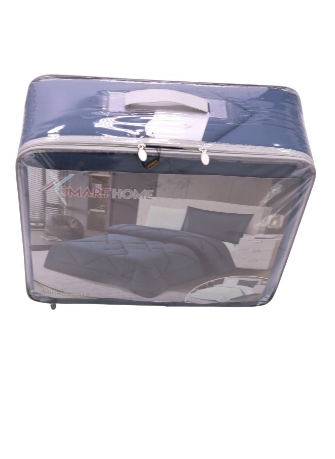 SMART HOME Comforter set, double-sided mattress consisting of 4 pieces, comforter 4 pieces, 100% microfiber, comforter size 180*230  bedsheet size is 160*200  - Image 5
