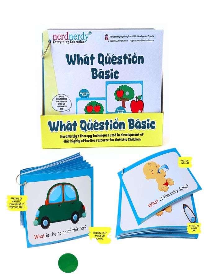NerdNerdy 'What' Question Basic Level/Reserach Backed/Speech Therapy Material/Autism Toy for Speech Development/Helps in receptive Language/Language & Communication/Sensory Integration. - Image 2