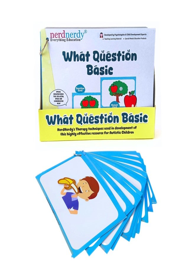 NerdNerdy 'What' Question Basic Level/Reserach Backed/Speech Therapy Material/Autism Toy for Speech Development/Helps in receptive Language/Language & Communication/Sensory Integration. - Image 1