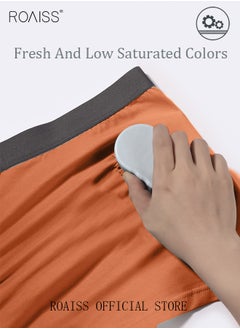 roaiss Set of 3 Men's Boys Cotton Boxer Briefs Breathable Soft Underwear Summer Stretch Large Size Plus Fat Men's Boxer Briefs  - Image 5