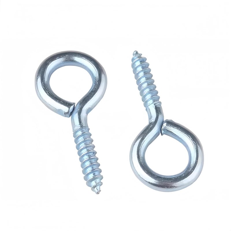 NACX 1" Screw Eye Hooks Screw Terminal Ring Eyelet Self Tapping Eye Bolt, Carbon Steel, 250Pcs - Image 1