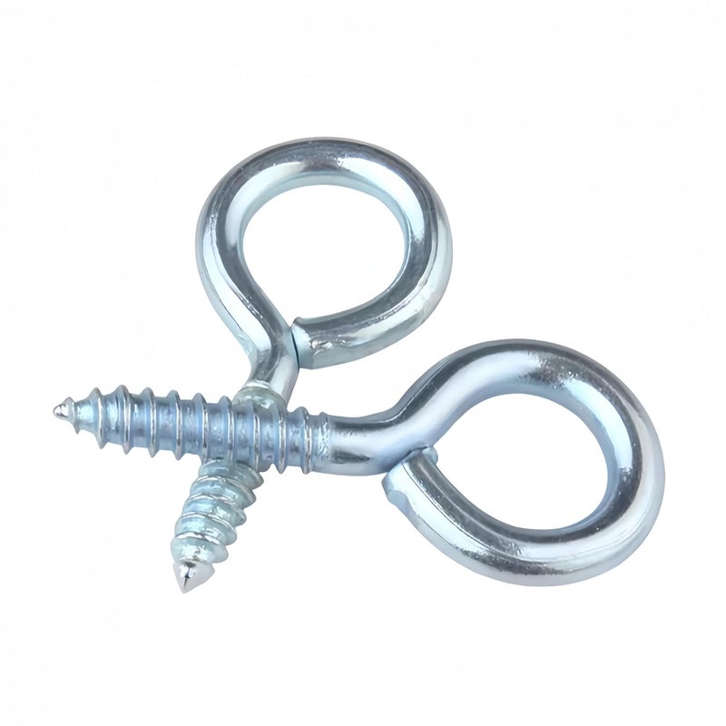 NACX 1" Screw Eye Hooks Screw Terminal Ring Eyelet Self Tapping Eye Bolt, Carbon Steel, 250Pcs - Image 4