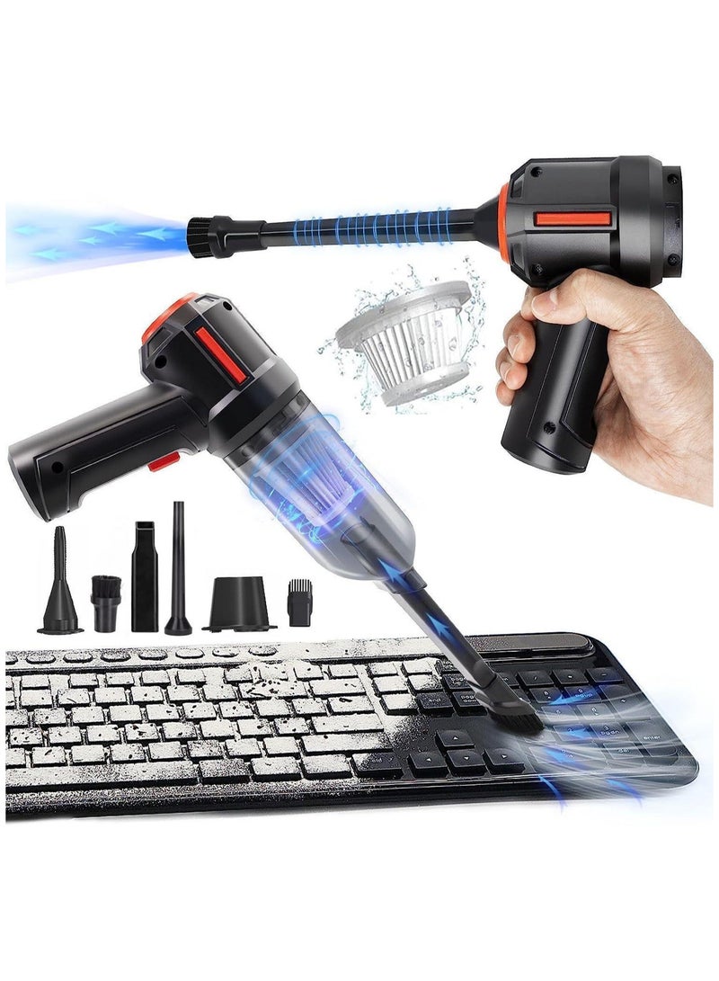 Generic Electric Air Duster for Keyboard Cleaning- Cordless Air Duster Computer Cleaning- Compressed Air Duster- Mini Vacuum- Keyboard Cleaner 3-in-1  - Image 1