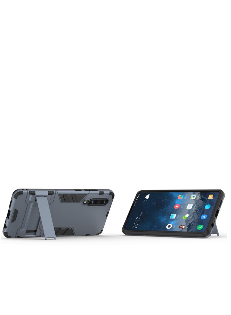 Phone Case Cover TPU+PC With stand in Back shock resistant compatible with P30 ( Blue ) - Image 3