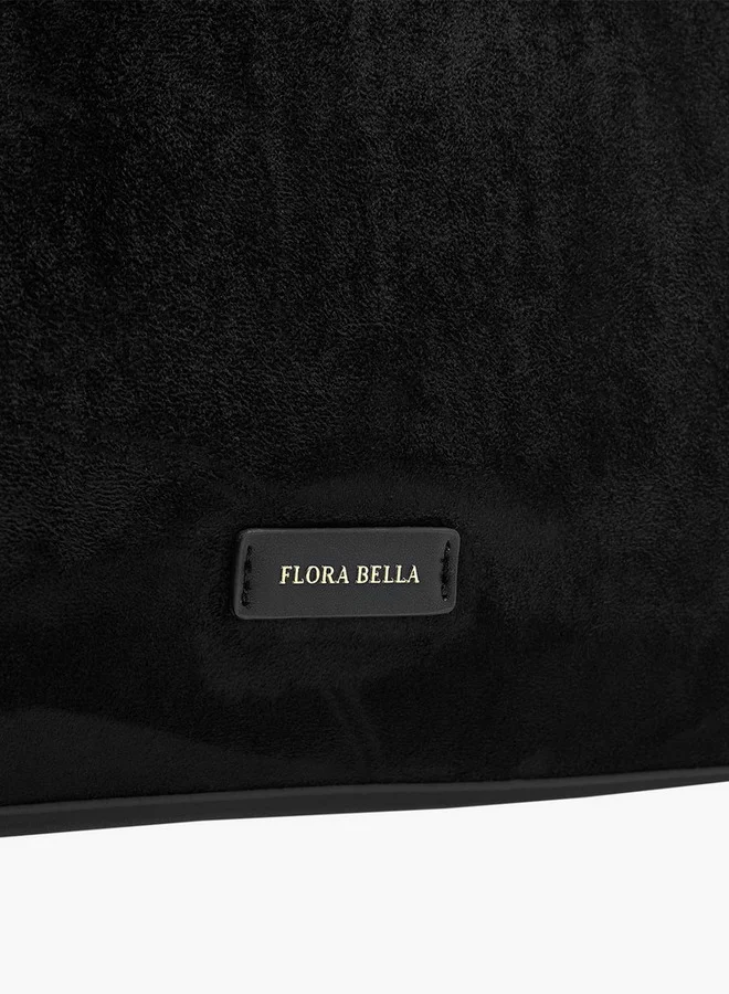 Flora Bella By Shoexpress Solid Tote Bag with Double Handles and Zip Closure