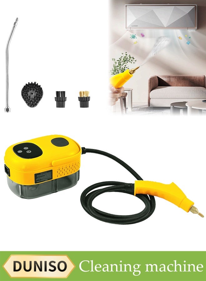 DUNISO Portable Handheld Steam Cleaner, Multifunctional High Temperature Pressurized Steam Cleaner，With Brush Head, Six Gears Can Be Adjusted，Anti Dry Burning Protection, Suitable For Kitchen, Air Conditioning, Refrigerator, Bathroom, Furniture - Image 1