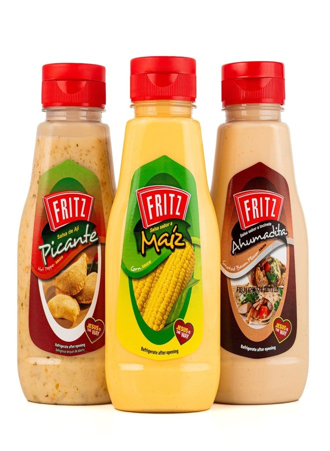 FRITZ Corn Sauce Hot Sauce Bacon (240 g) - Especially Ideal for your meals, Hot Dogs, Burgers, Sandwiches - Enhances Flavors and Adds a Smokey Kick (3 Pack) - Image 1