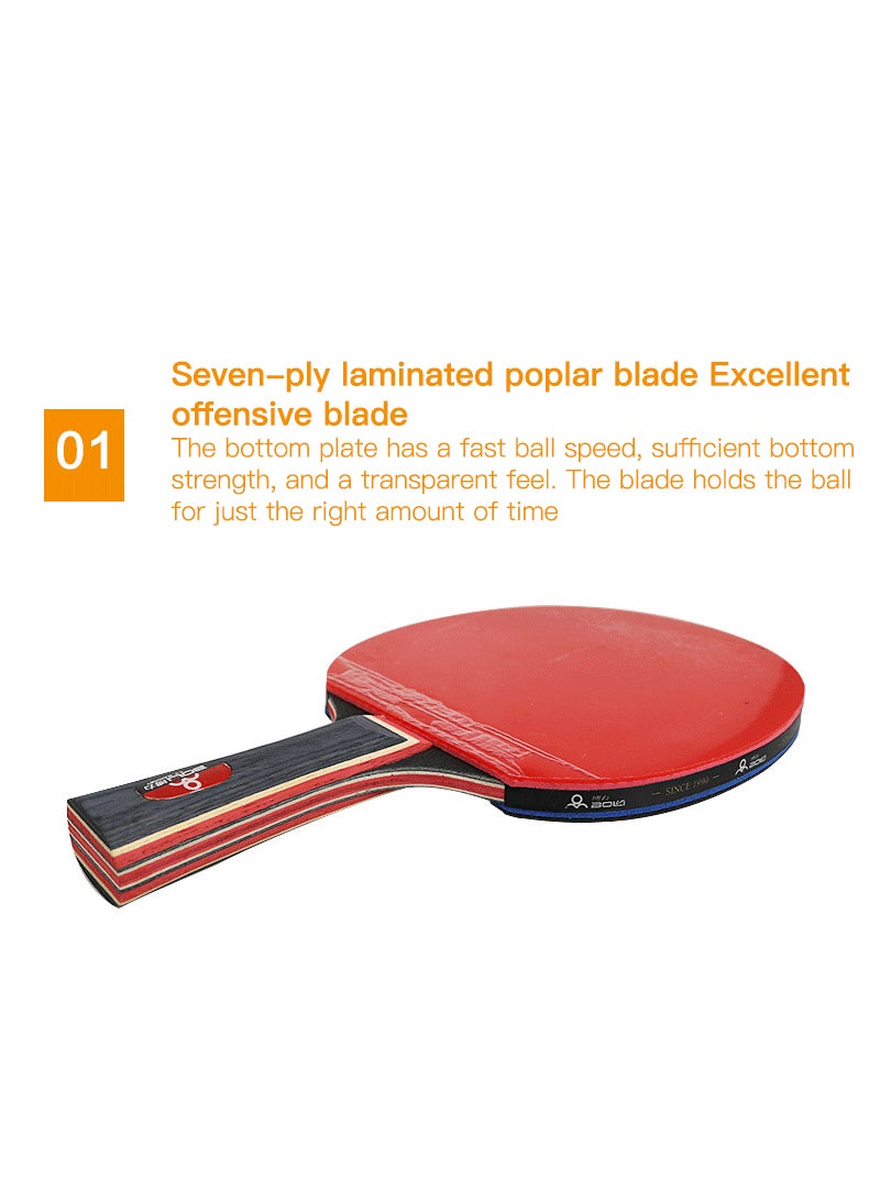 اسم المحتوى ناريلا مضرب تنس الطاولة لاعب واحد مع مجموعة خيط للتدريب - Image 3