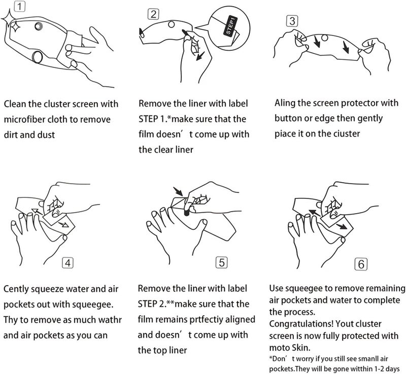 QASULER CB300F Dashboard Screen Protector - Image 5