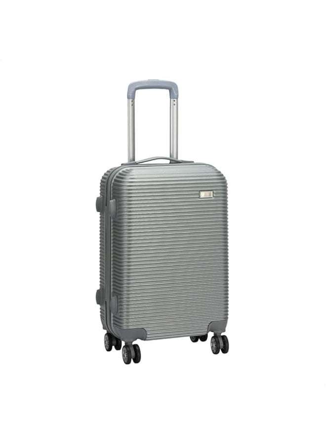 20-Inch Silver Hard Shell Travel Luggage – ABS Material with Wheels - Image 1