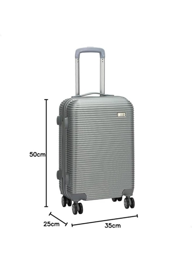 20-Inch Silver Hard Shell Travel Luggage – ABS Material with Wheels - Image 2