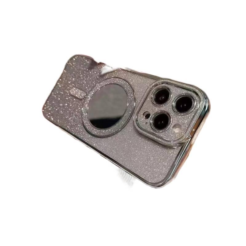 MS غطاء MagSafe بTPU لـ iPhone 14 / 14 Plus / 14 Pro / 14 Pro Max مع مرآة وبودرة لامعة مع مقاوم للصدمات مع مغناطيس قوي باللون Mirror مغناطيسي من مادة TPU - Image 5