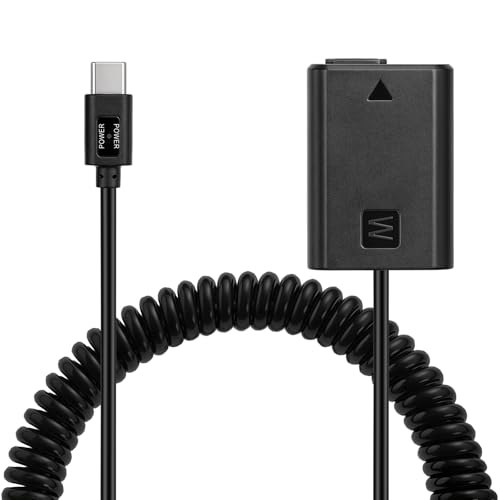 HangTon QC PD 9V USB C to NPFW50 Dummy Battery for Sony ZVE10 A7 A7II A7S A7SII A7R A7R2 A6500 A6300 A6000 A5100 NEX Series Camera - Image 1