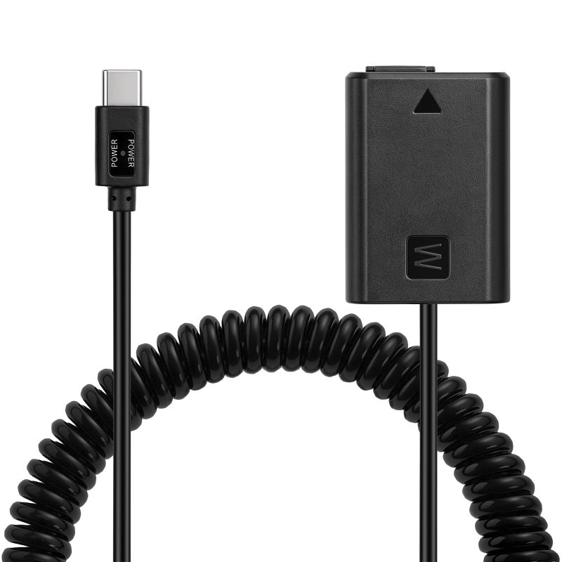 HangTon QC PD 9V USB C to NPFW50 Dummy Battery for Sony ZVE10 A7 A7II A7S A7SII A7R A7R2 A6500 A6300 A6000 A5100 NEX Series Camera - Image 2