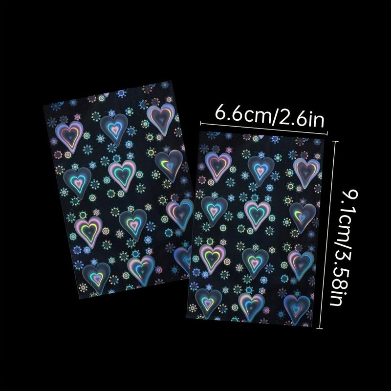 Butterfly 100pcs Holographic Transparent Laser Card Sleeves Protective Cover for Cards - Image 3