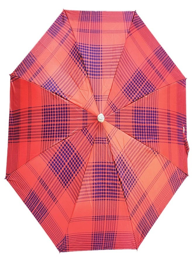 RAINPOPSON Umbrella for Women 2 Fold & Umbrella for Men (Red & Green Printed)- Combo Set of 2 - Image 3