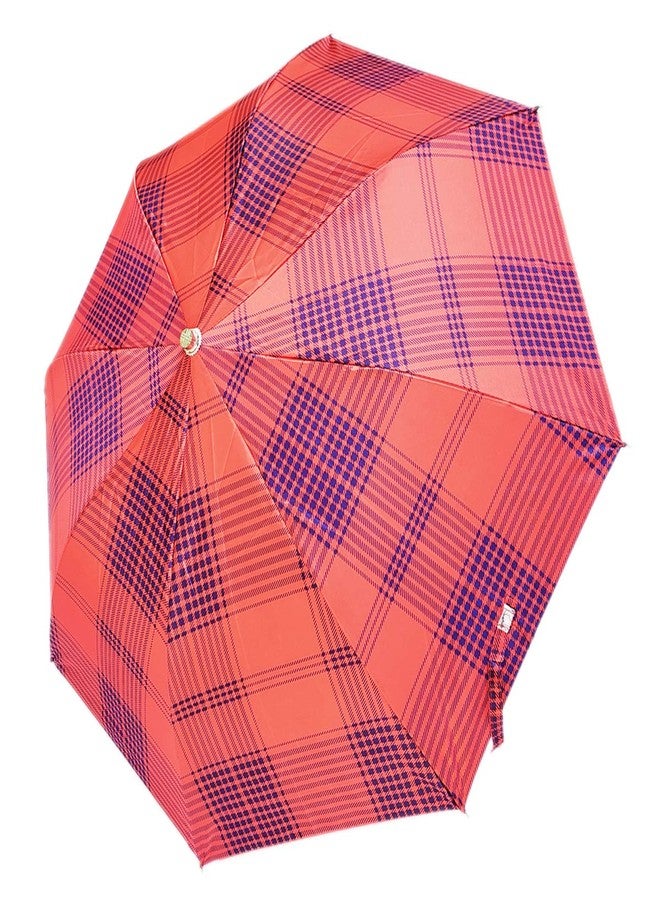 RAINPOPSON Umbrella for Women 2 Fold & Umbrella for Men (Red & Green Printed)- Combo Set of 2 - Image 5