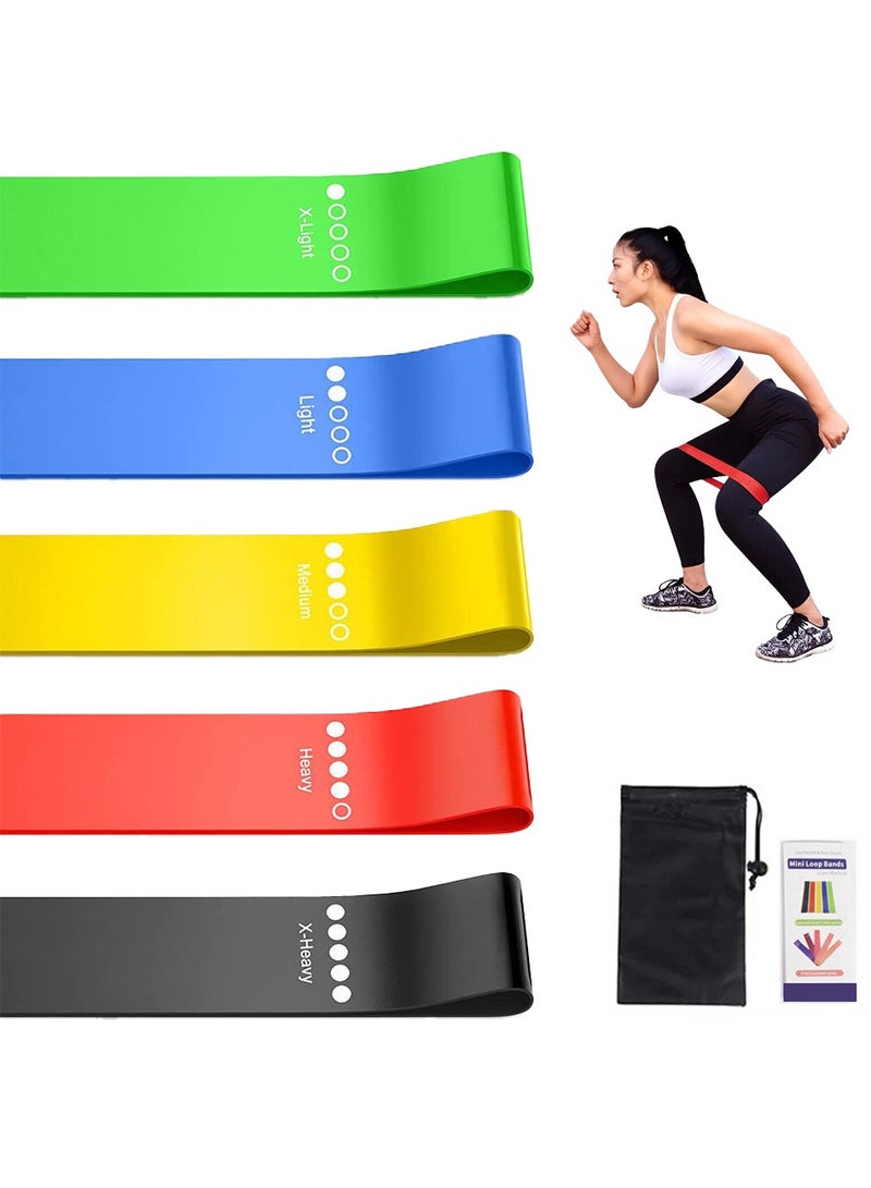 Generic TPE Resistance Belt Set,5 pieces of strength training and exercise resistance bands with different weights,elastic rings,yoga tension bands,fitness resistance bands,suitable for arms,legs,and buttocks - Image 1