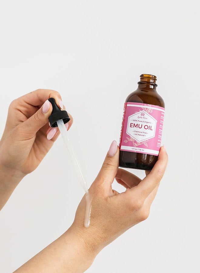 Leven Rose Emu Oil, 100% Pure Natural Hair Strengthener Anti Aging Skin Moisturizer 4 oz - Image 4