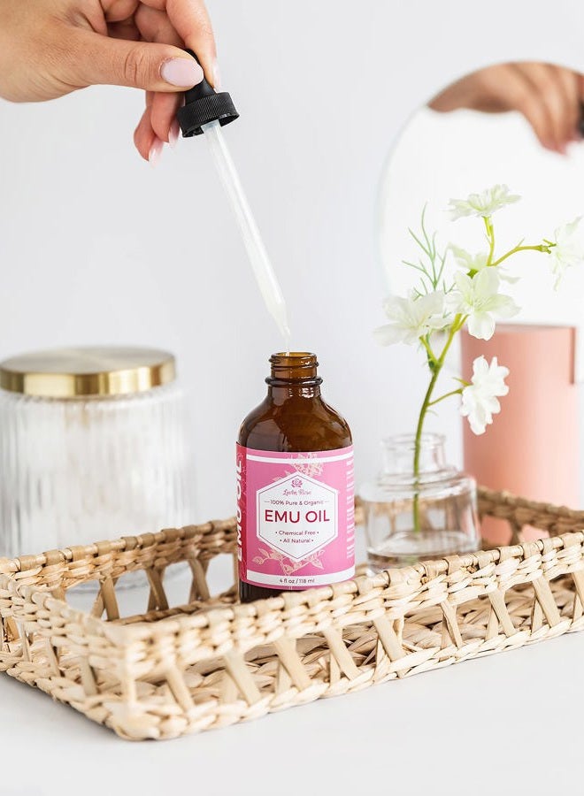 Leven Rose Emu Oil, 100% Pure Natural Hair Strengthener Anti Aging Skin Moisturizer 4 oz - Image 3